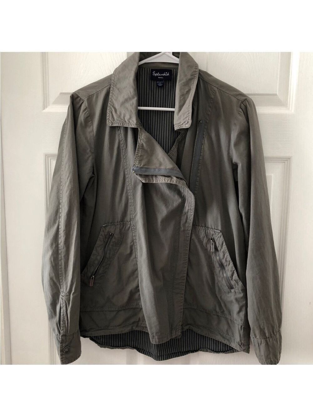 Army Green Utility Moto Jacket Palomar Poplin Los Angeles Lifestyle “Splendid”